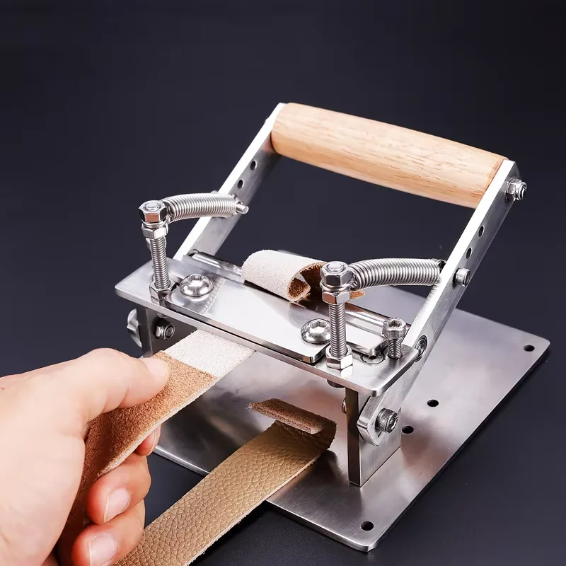 Skiver Leather Thin - Mesin Pengupas Kulit Manual dengan Gagang