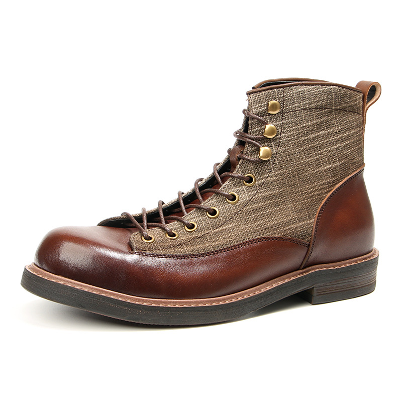 Vintage Leatherwork - Sepatu Bot Tempur Amekaji Ujung Pendek