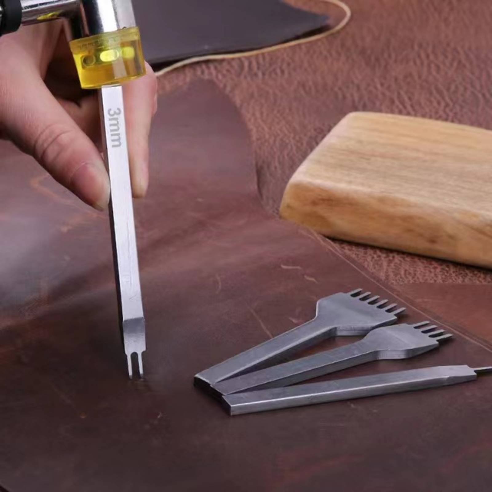 Leatherwork Thread - Set Alat Jahit Kulit Multi-Fungsi, Kit