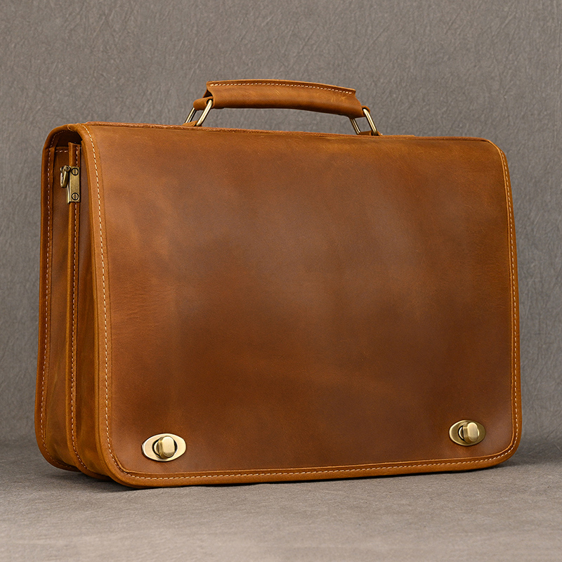 Leather Work Bag Laptop - Tas Laptop kulit asli, kustom, tas