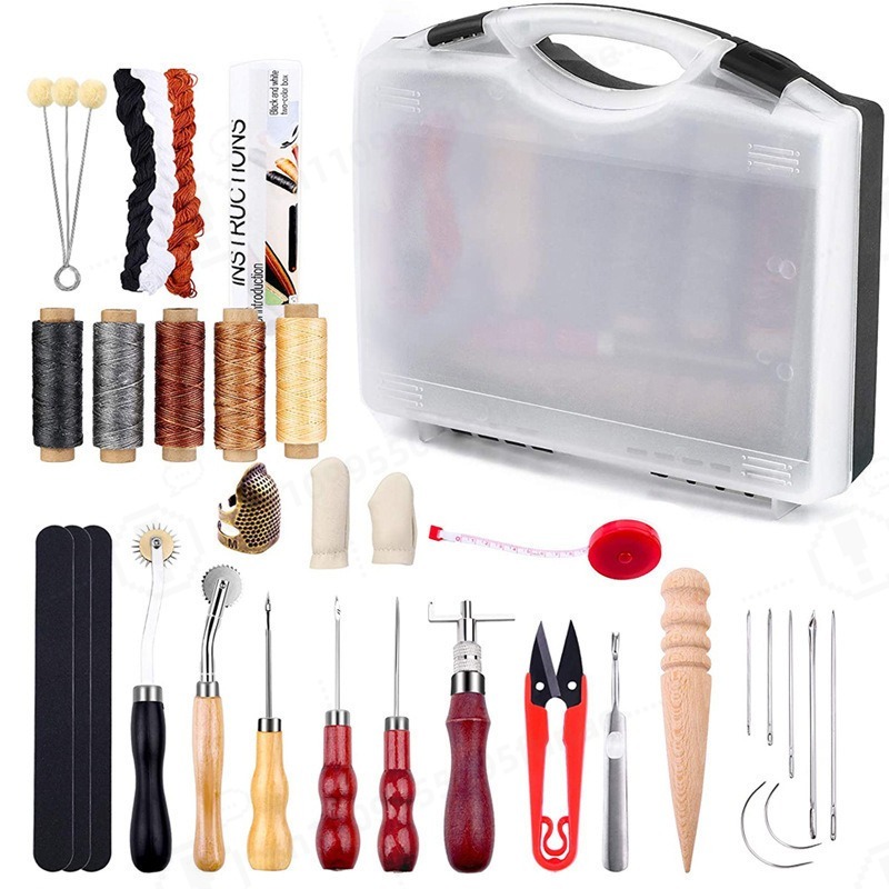 Leatherwork Kit - Peralatan Jahit Kulit DIY, Perlengkapan Kerajinan