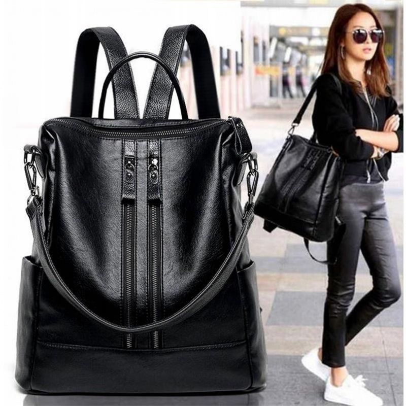 Leather Work Bag Laptop - 1-4PCS Tas Ransel Kerja Multifungsi Kapasitas
