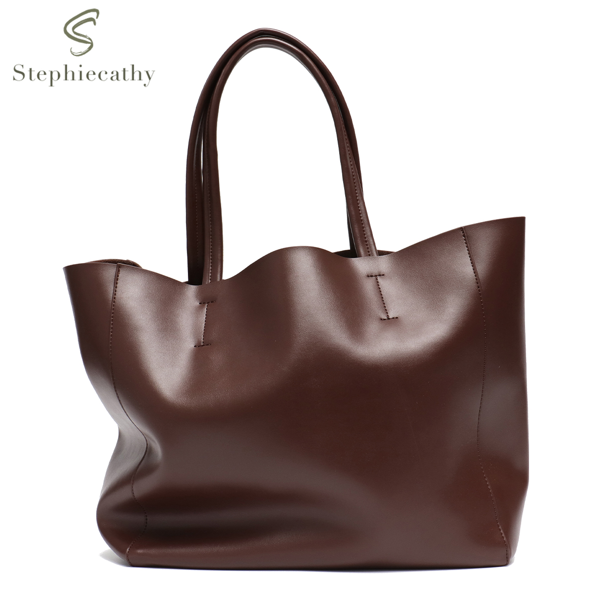Leather Work Bag Laptop - Tas jinjing kapasitas besar untuk wanita,