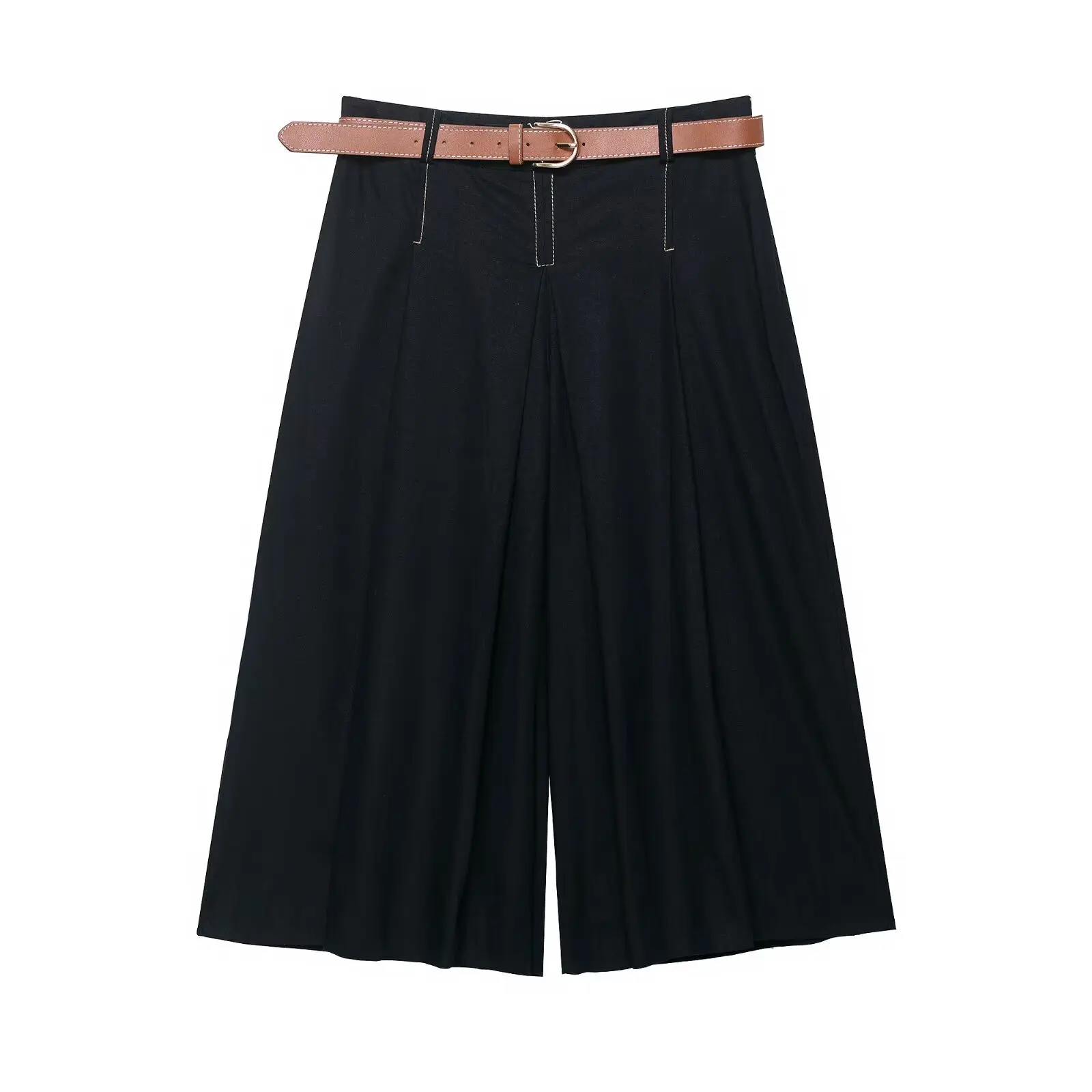 Leather Work Overalls - Celana Pendek Bermuda Wanita untuk Acara