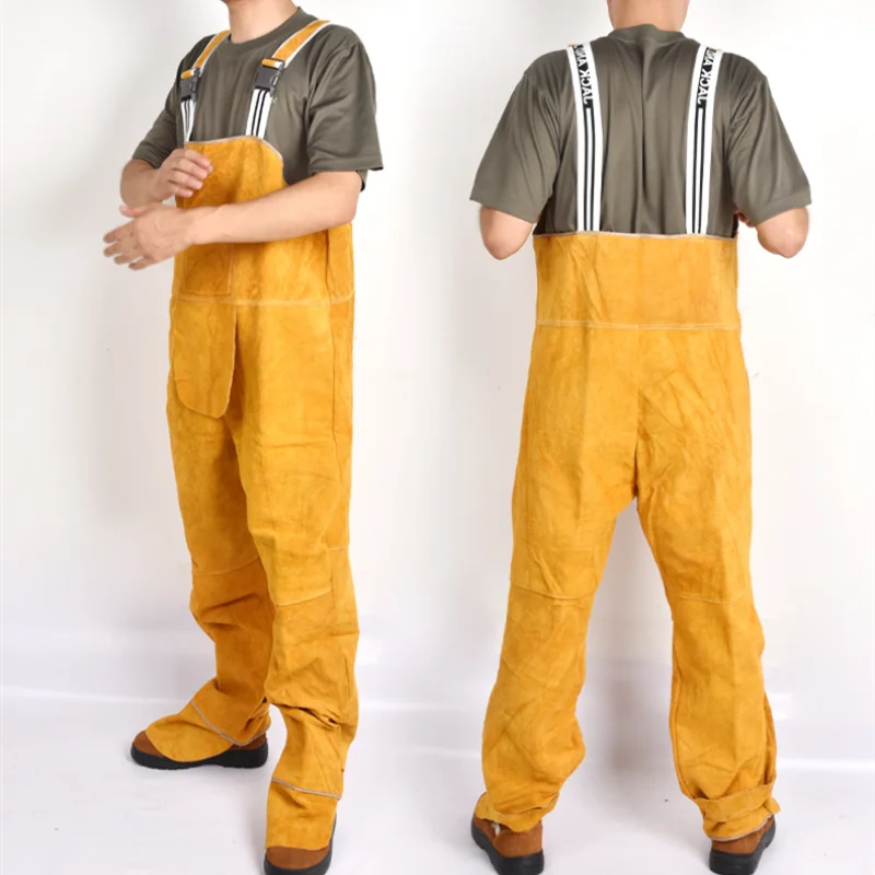 Leather Work Overalls - Celana terusan las kulit sapi untuk