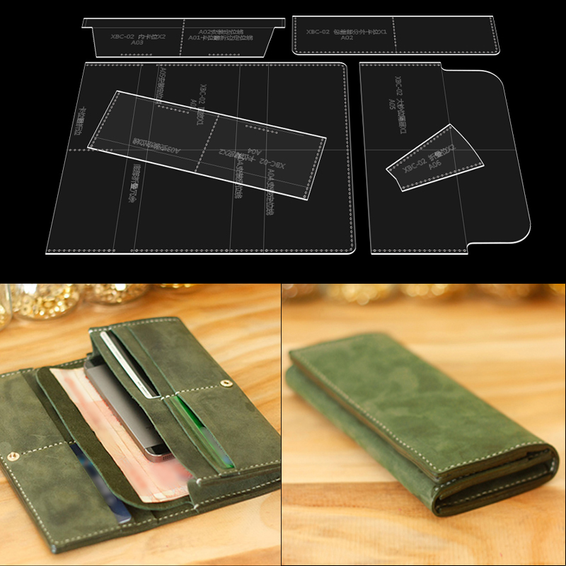 Leatherwork Kit - YOMDID dompet panjang Template alat kulit