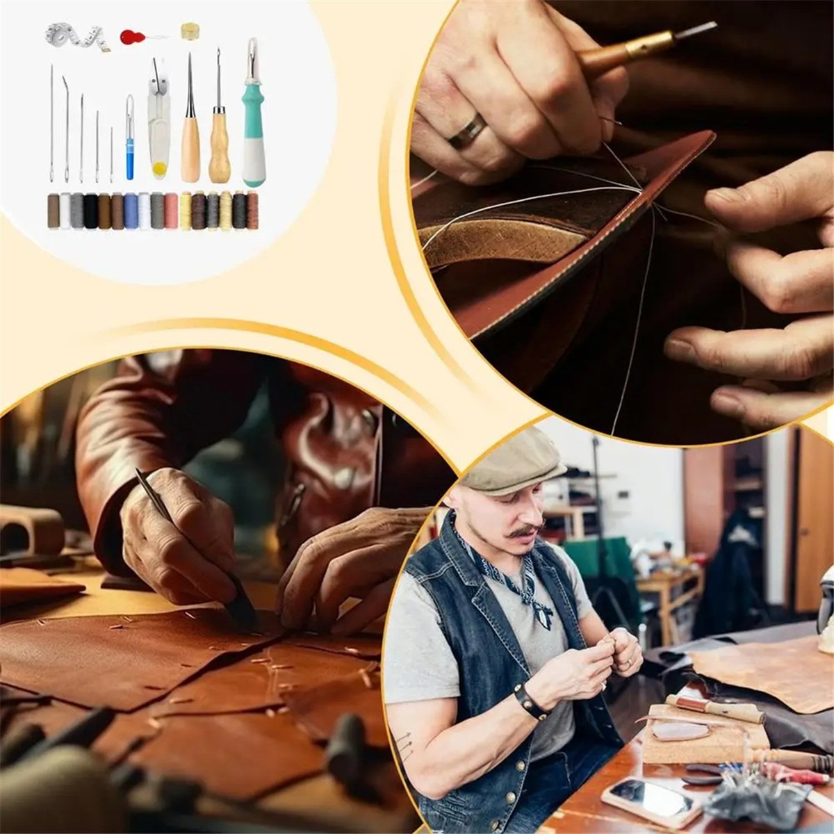 Leatherwork Thread - AA77 BARU Perlengkapan Pembuatan Kulit Perlengkapan