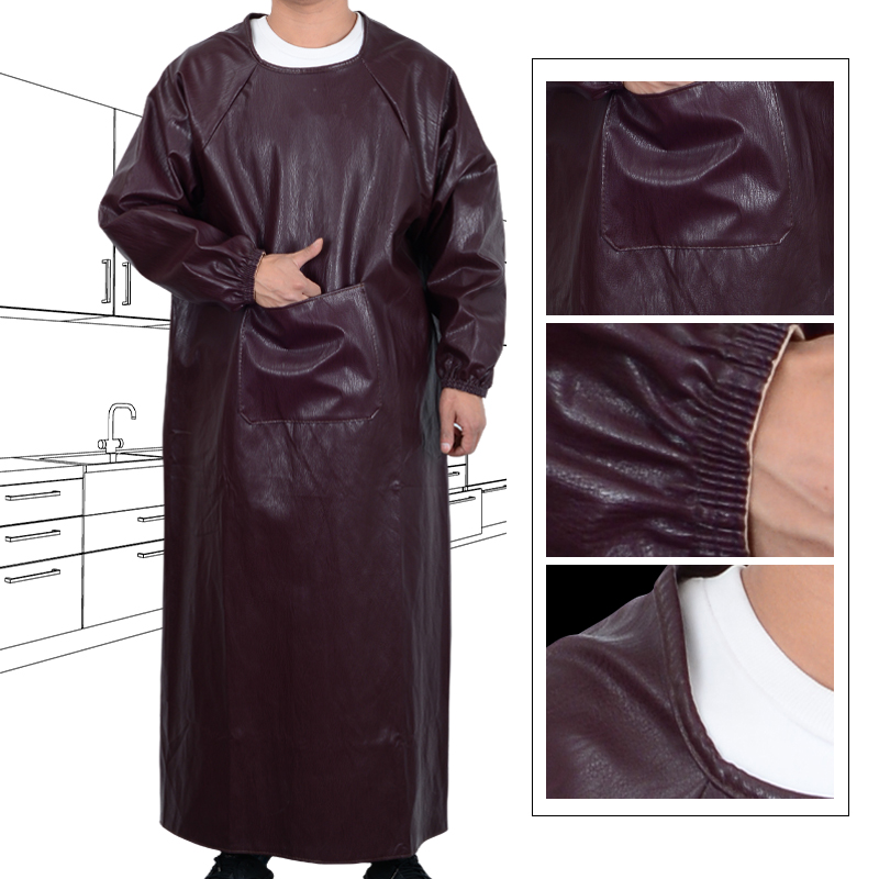 Leather Work Overalls - Overall Kulit Lembut Tahan Air Tahan