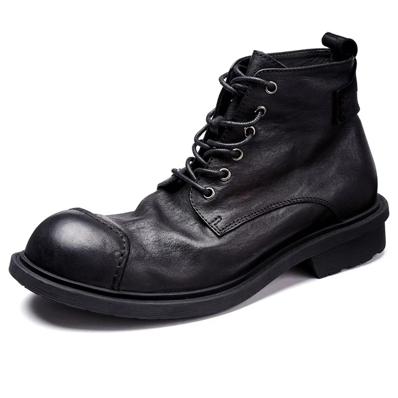Vintage Leatherwork - Sepatu Boots Pria Bisnis Vintage Kulit