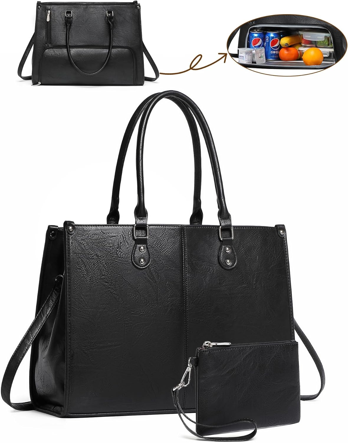 Tas Laptop 2 in 1 dengan Kompa - Leather Work Bag Laptop ulasan dan harga