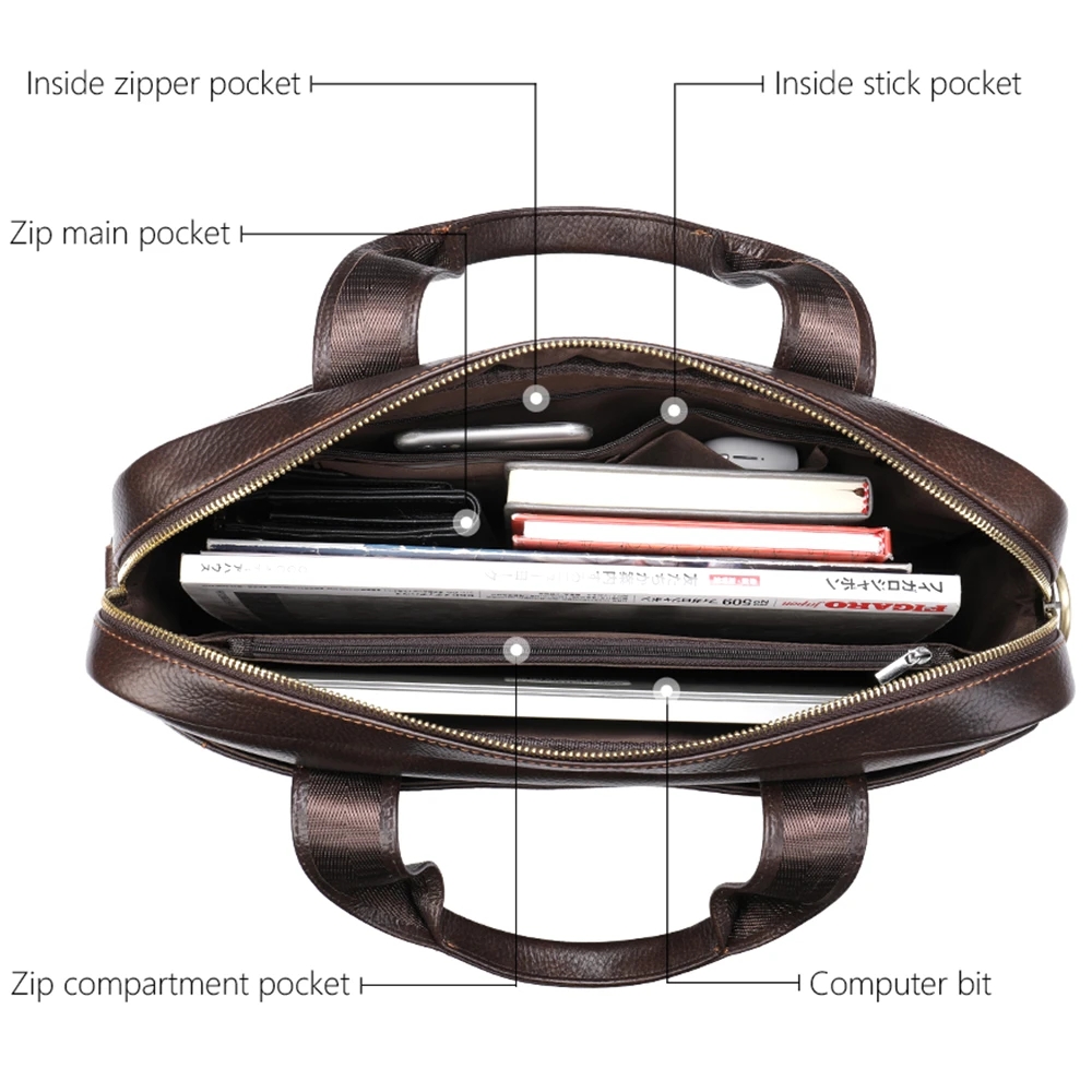 Luufan lembut tas bisnis pria, - Leather Work Bag Laptop ulasan dan harga