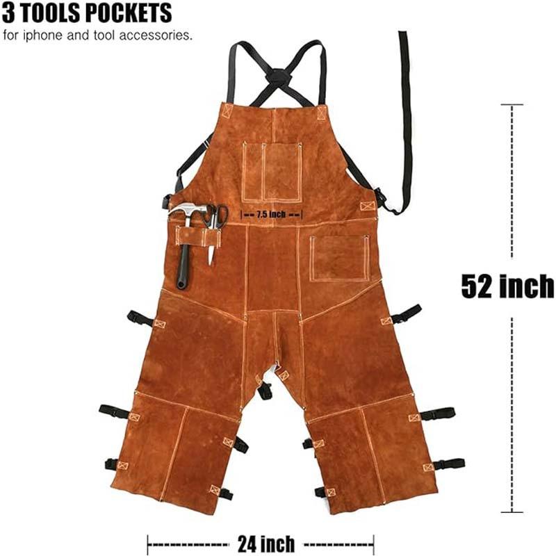 Celana Jumpsuit Pria Bermotif  - Leather Work Overalls ulasan dan harga