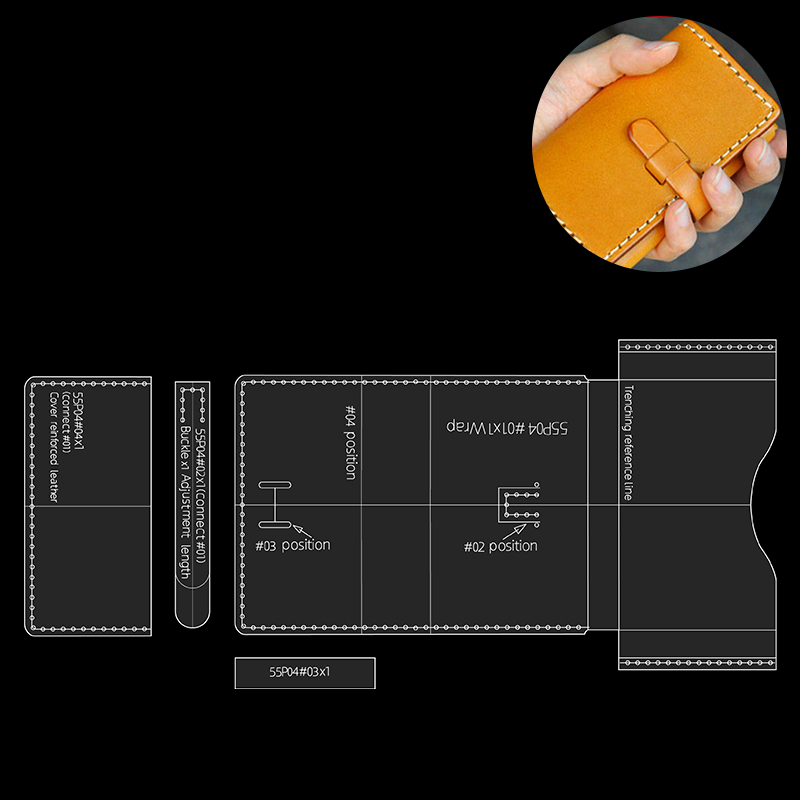 YOMDID 4 buah dompet cetakan a - Leatherwork Kit ulasan dan harga