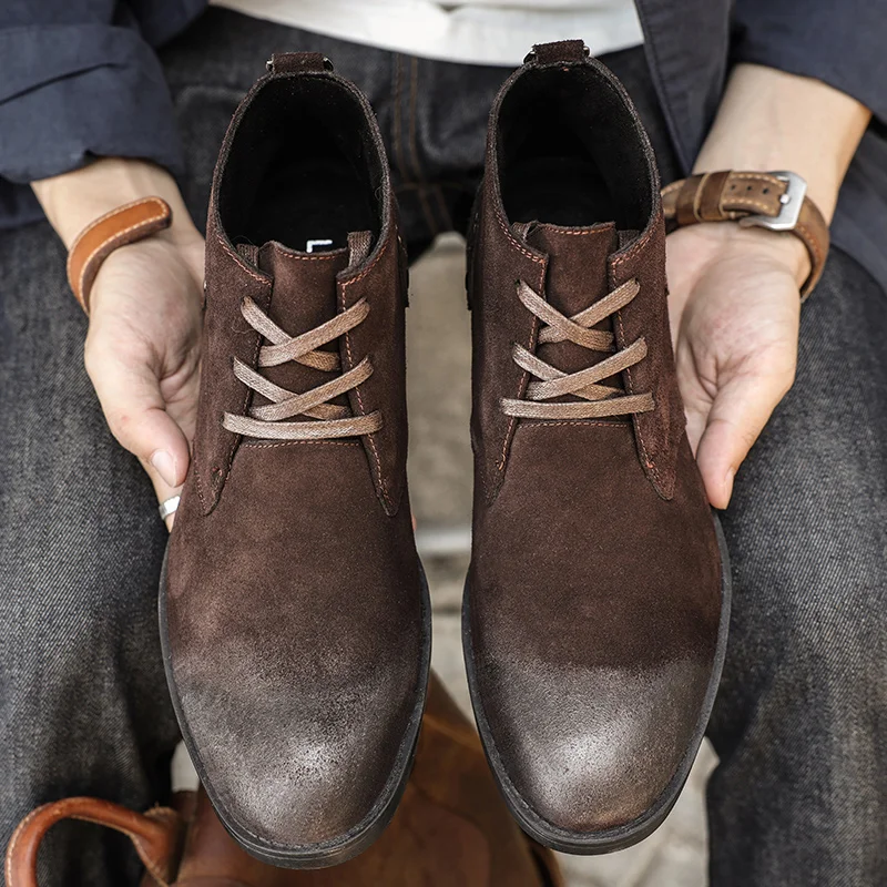 Sepatu Boots Kulit Suede Sapi  - Vintage Leatherwork ulasan dan harga