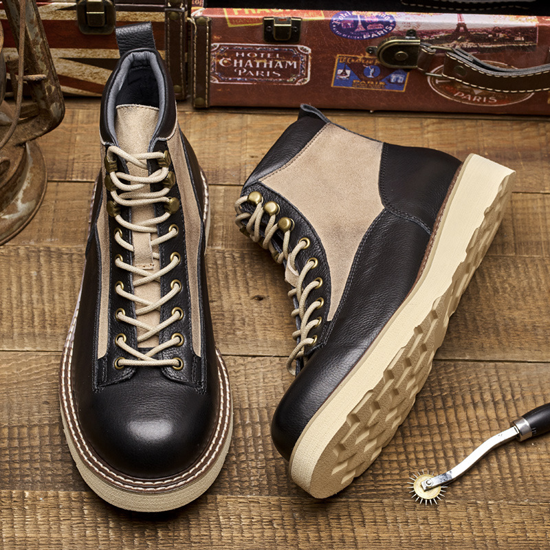 Sepatu Boots Kerja Pria Model  - Vintage Leatherwork ulasan dan harga