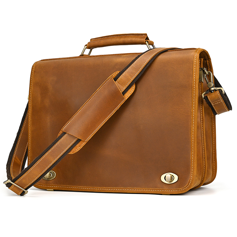 Tas Laptop kulit asli, kustom, - Leather Work Bag Laptop ulasan dan harga