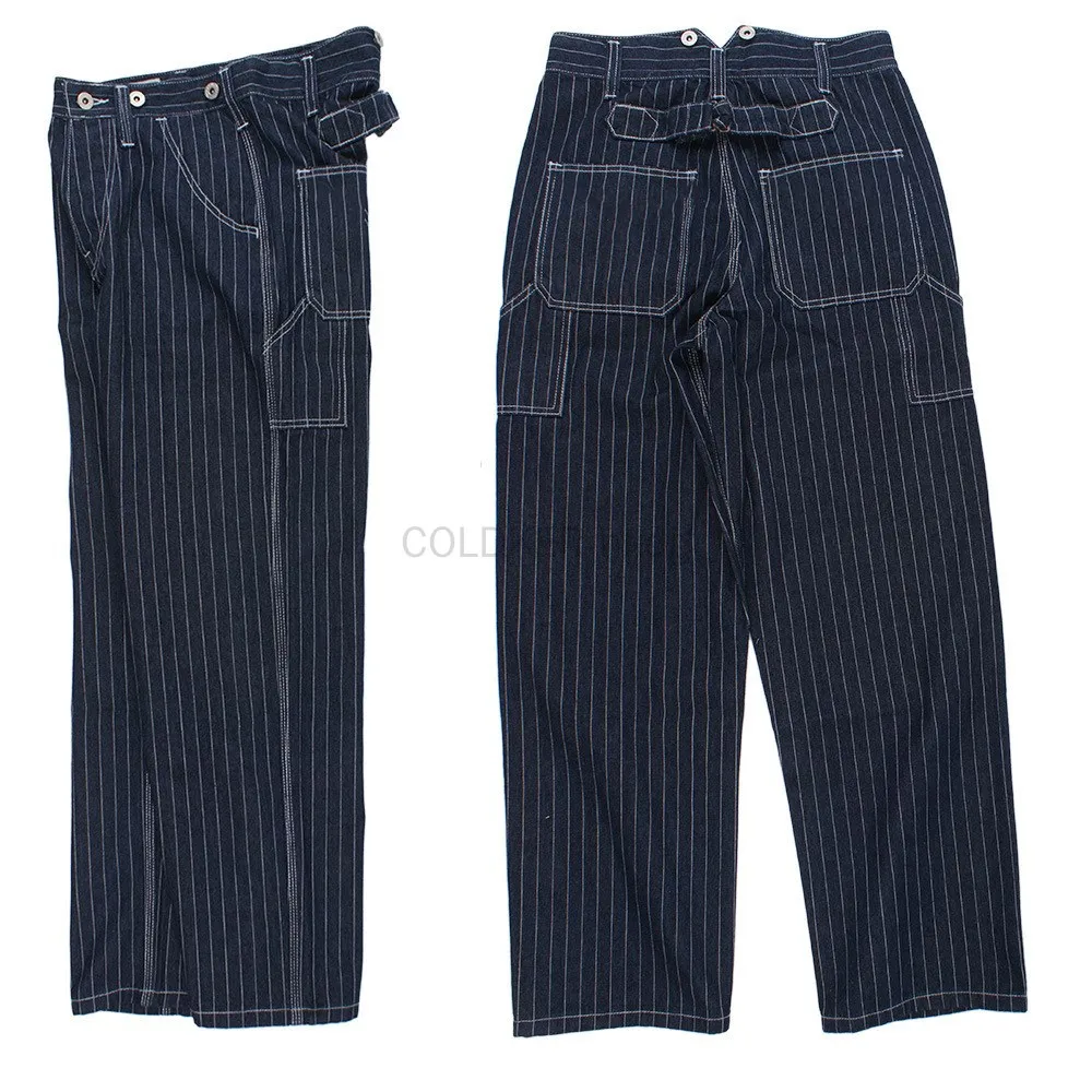 Celana Denim Bergaris Vintage  - Leather Work Overalls ulasan dan harga