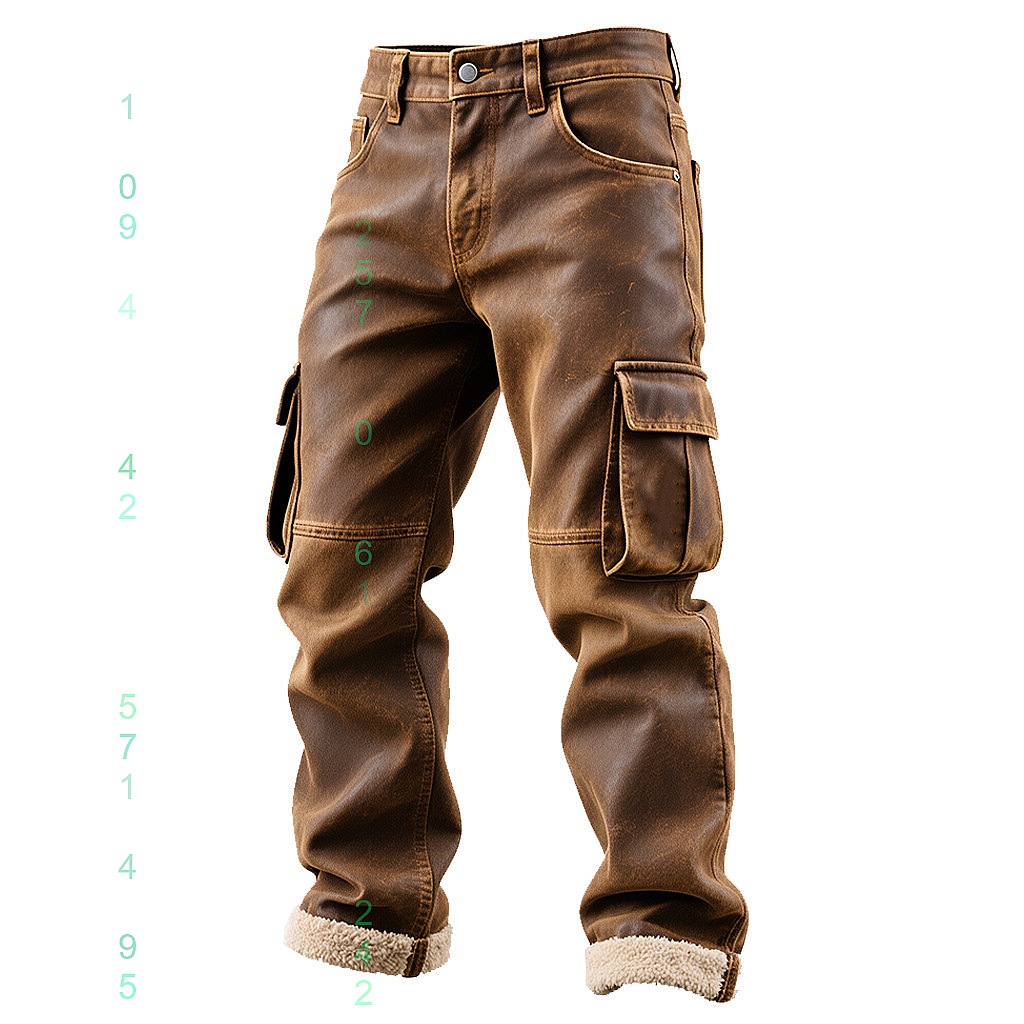 Celana Kerja Kulit PU Coklat V - Leather Work Overalls ulasan dan harga