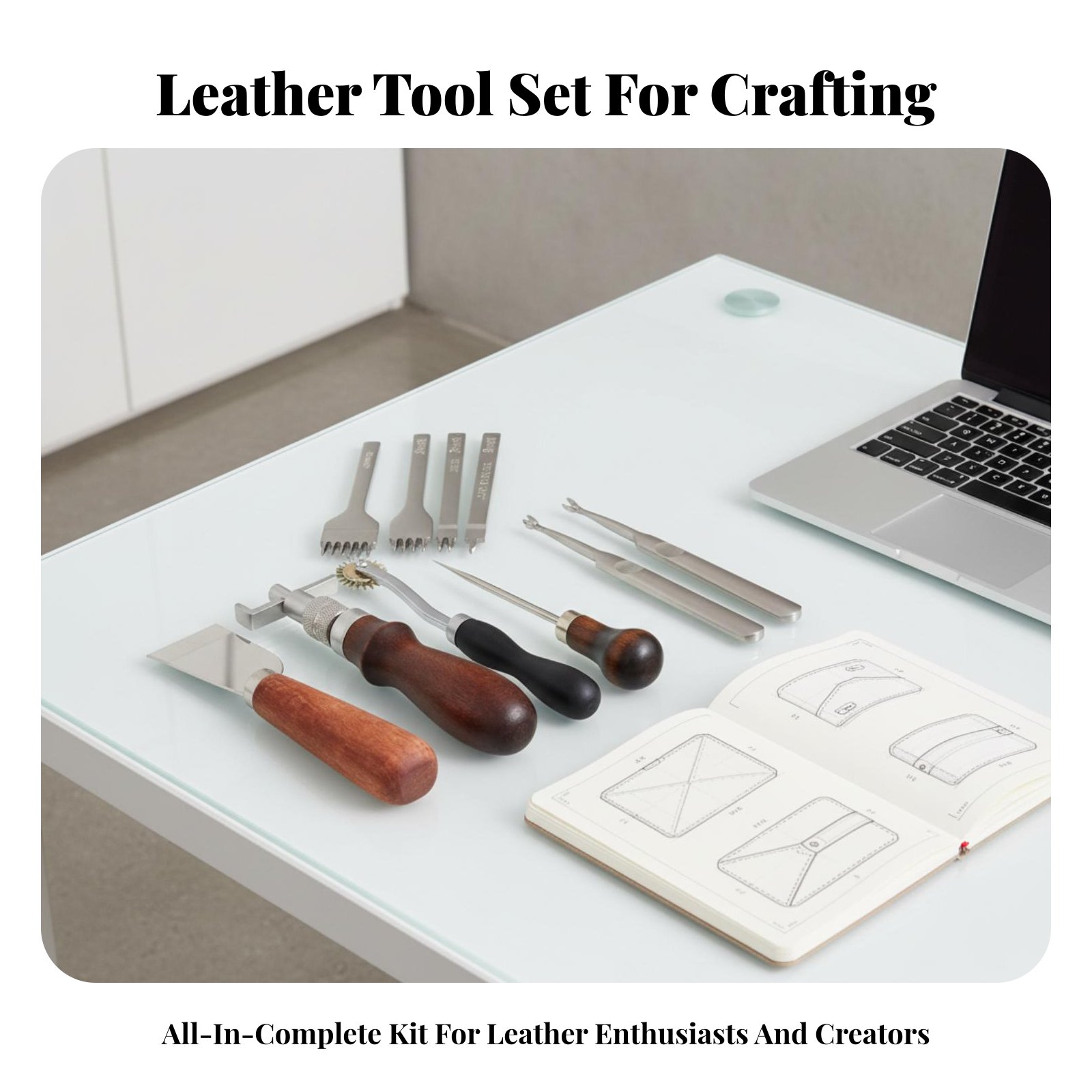 24 Buah Peralatan Kulit DIY de - Leatherwork Thread ulasan dan harga