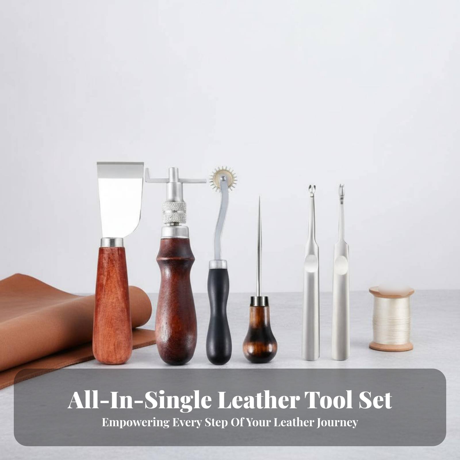 24 Buah Peralatan Kulit DIY de - Leatherwork Thread ulasan dan harga