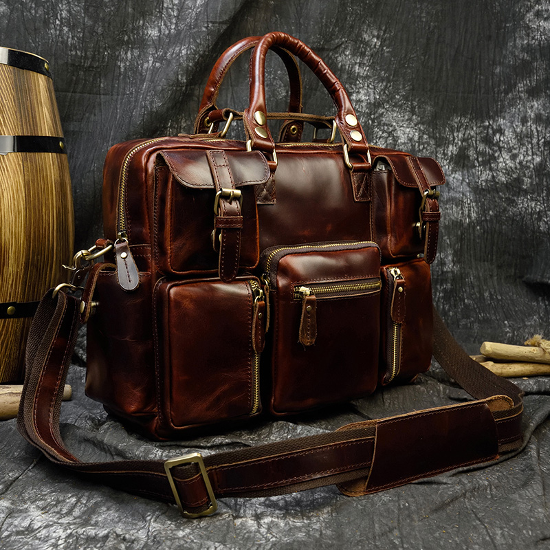 Tas Kantor Kulit Asli Pria Fit - Leather Work Bag Laptop ulasan dan harga