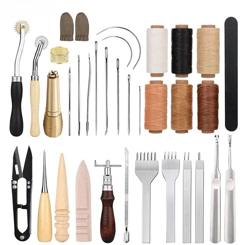 25Pcs Peralatan Kerja Kulit Un - Leatherwork Thread ulasan dan harga
