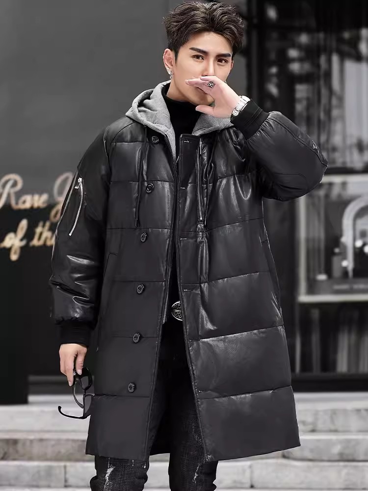 Jaket Kulit Asli Panjang Berke - Leather Work Jacket With Hood ulasan dan harga