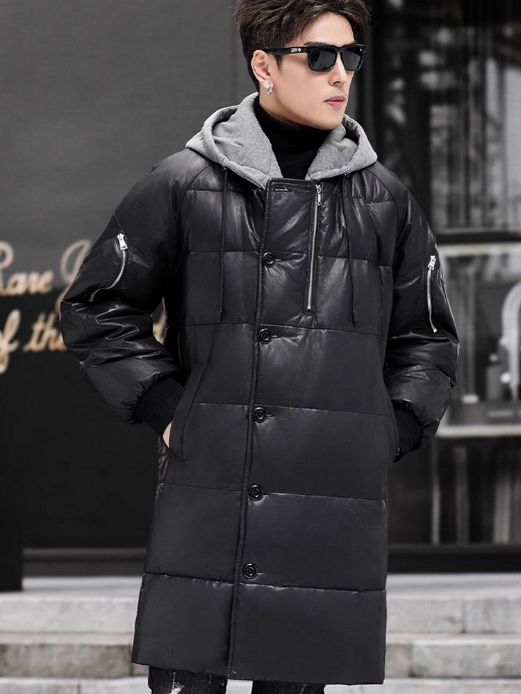 Jaket Kulit Asli Panjang Berke - Leather Work Jacket With Hood ulasan dan harga