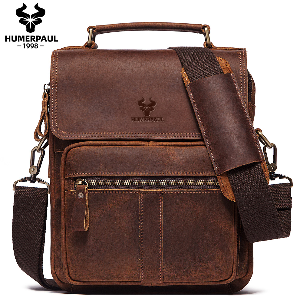 HUMERPAUL tas bahu pria kulit  - Vintage Leatherwork ulasan dan harga