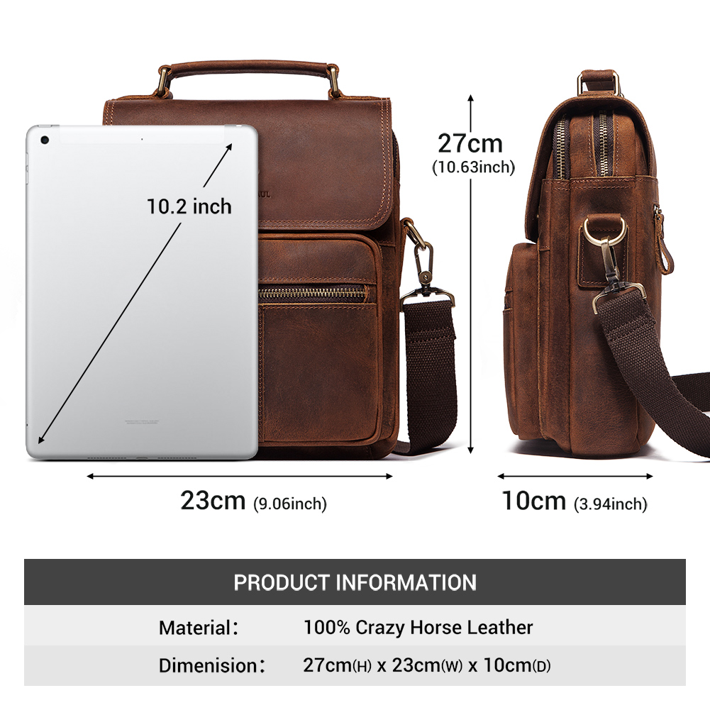 HUMERPAUL tas bahu pria kulit  - Vintage Leatherwork ulasan dan harga