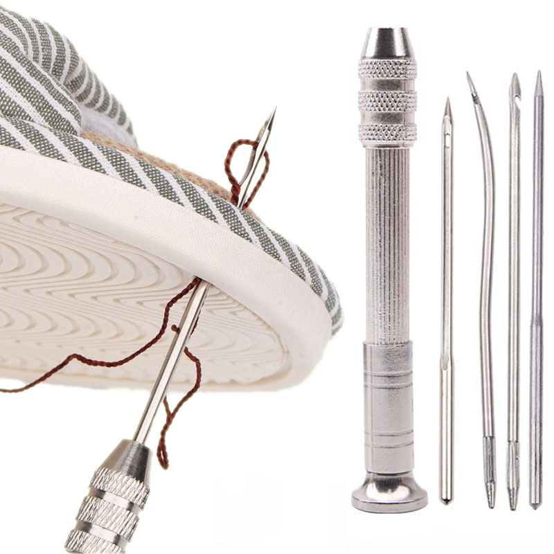 Jarum jahit kulit, alat perbai - Leatherwork Kit ulasan dan harga
