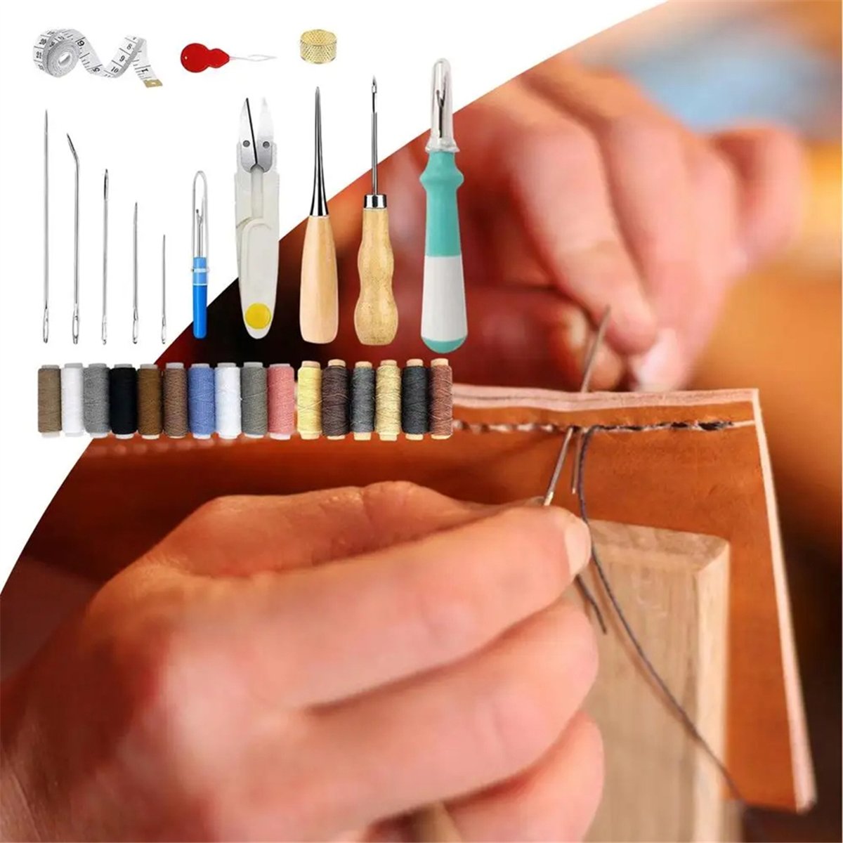 AA77 BARU Perlengkapan Pembuat - Leatherwork Thread ulasan dan harga