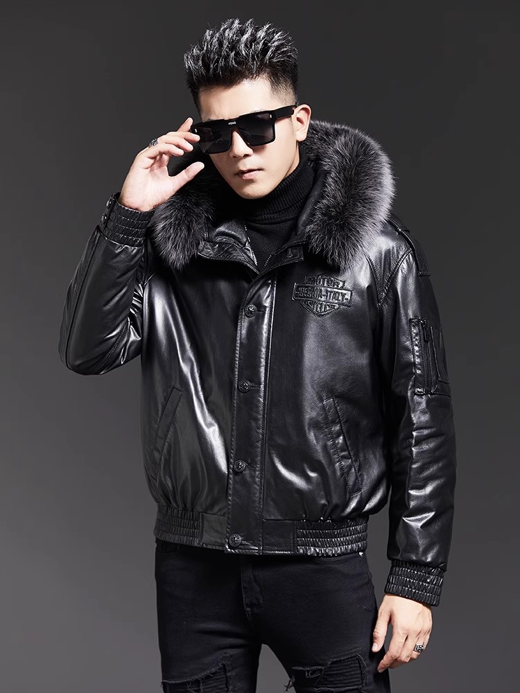 Jaket Kulit Domba Asli Berkera - Leather Work Jacket With Hood ulasan dan harga