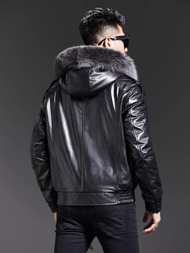 Jaket Kulit Domba Asli Berkera - Leather Work Jacket With Hood ulasan dan harga