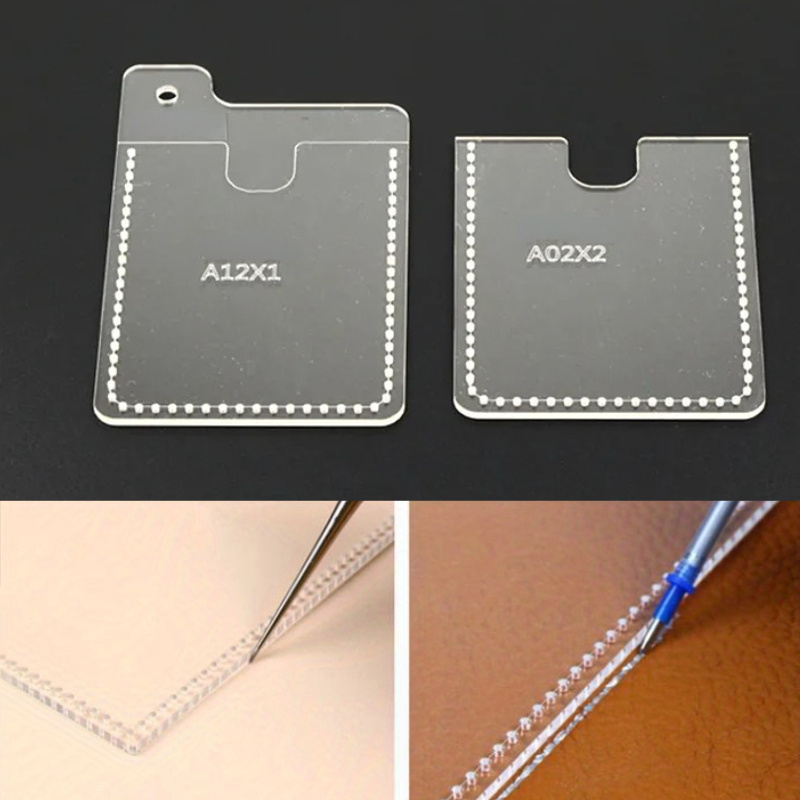 2 buah/set DIY Tempat Penutup  - Leatherwork Patterns ulasan dan harga