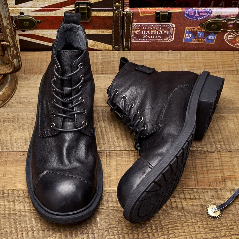 Sepatu Boots Pria Bisnis Vinta - Vintage Leatherwork ulasan dan harga
