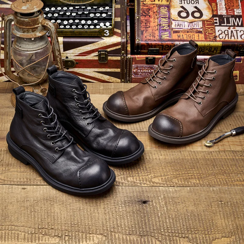 Sepatu Boots Pria Bisnis Vinta - Vintage Leatherwork ulasan dan harga