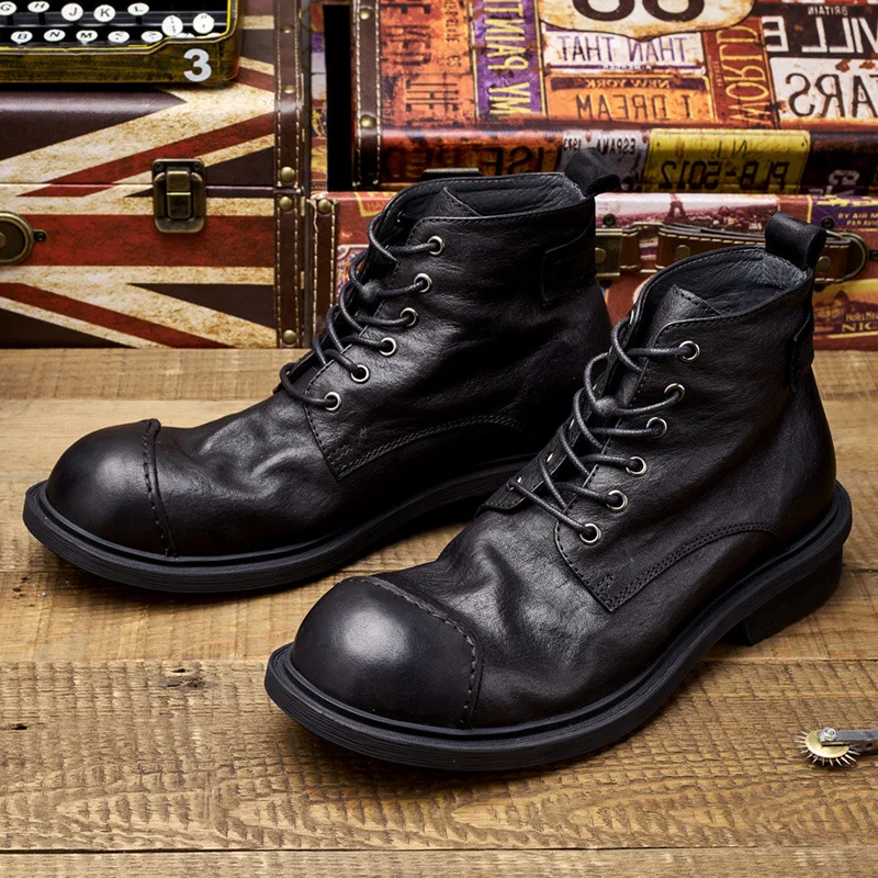 Sepatu Boots Pria Bisnis Vinta - Vintage Leatherwork ulasan dan harga